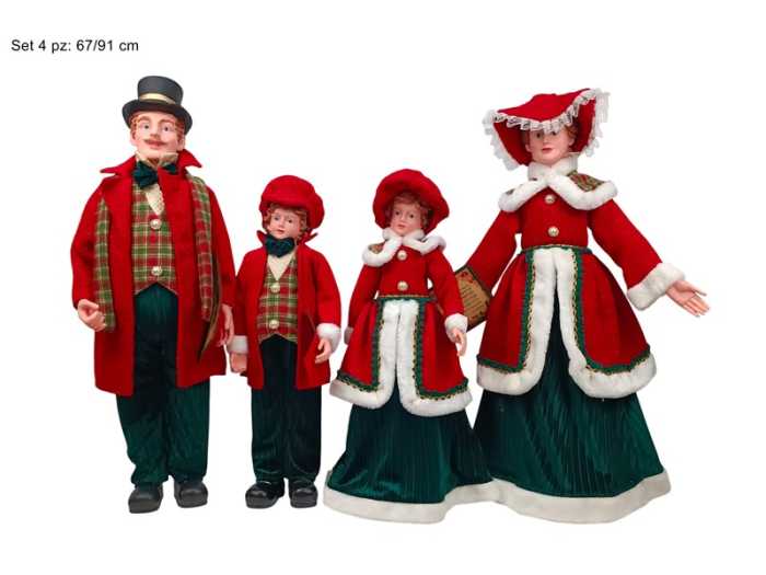 FAMIGLIA NATALIZIA 67/91CM 4PZ