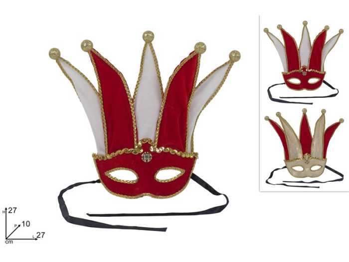 MASCHERA ROSSO/ORO VELLUTO