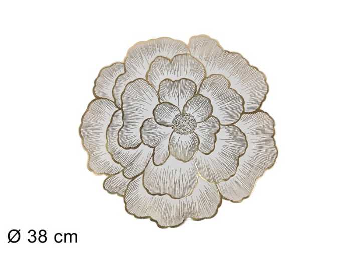 TOVAGL.FIORE 38CM ORO/BIANCO