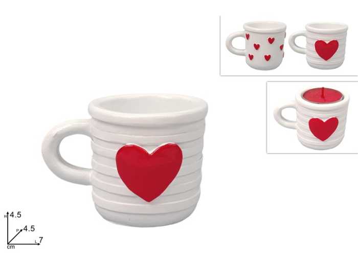 TAZZINA P.TEALIGHT S.VALENTINO