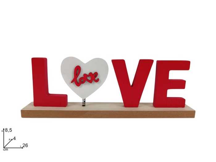 SCRITTA LOVE IN LEGNO