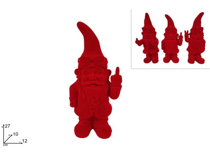 GNOMO 27CM IRRIVERENTE ROSSO