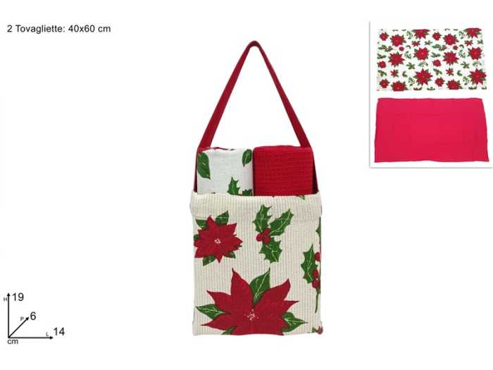 BORSETTA C/2TOV.40X60 ROSSE