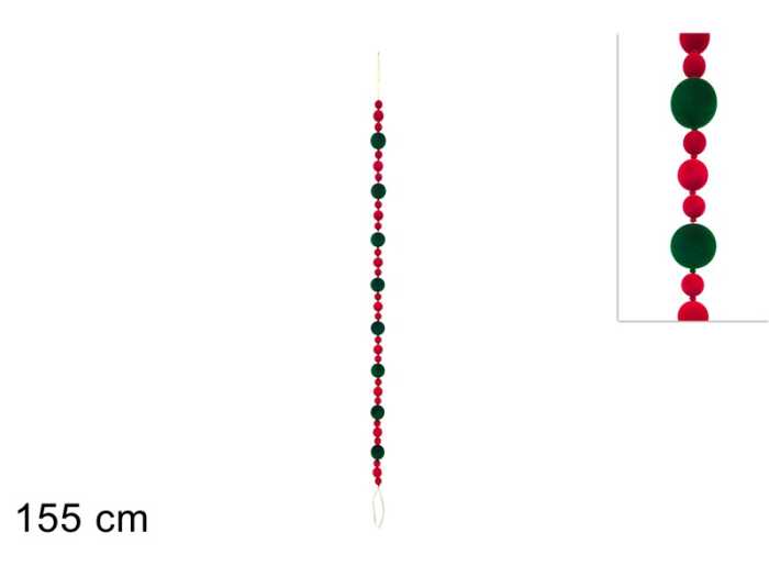 GHIRL.155CM PALLE VERDE/ROSSE