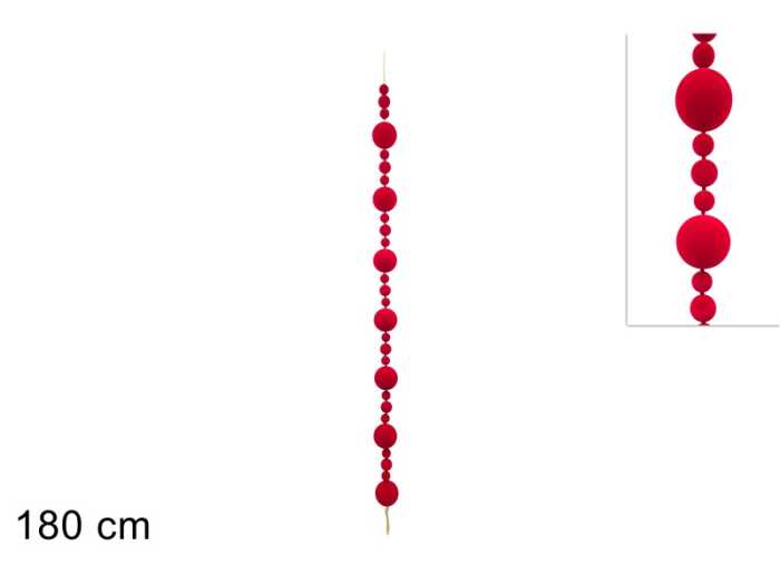 GHIRL.180CM PALLE ROSSE VELL.