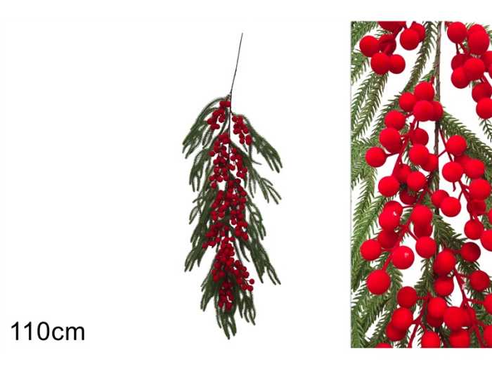 GHIRL.110CM C/BACCHE ROSSE