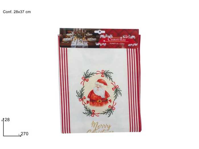 RUNNER 28X270CM BIANCO B.NATAL