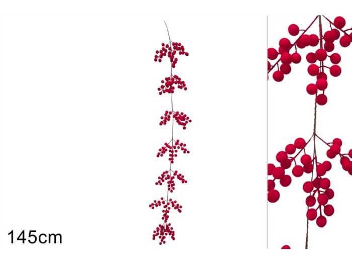 GHIRL.145CM BACCHE ROSSE VELL.