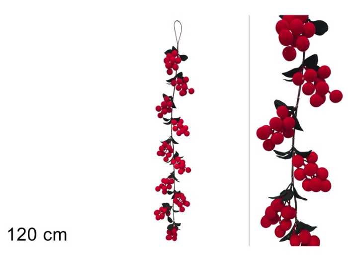 GHIRL.120CM C/BACCHE ROSSE