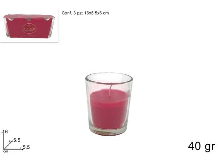 CANDELE 40GR.FRESIA PERA 3PZ