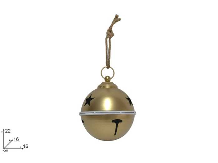 CAMPANACCIO METALLO ORO 16CM