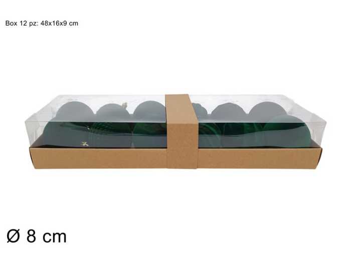 PALLE 12PZ 8CM VERDI EFF.VELL.