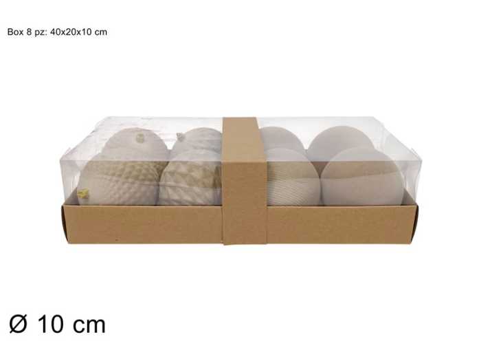 PALLE 8PZ 10CM BEIGE EFF.VELL.
