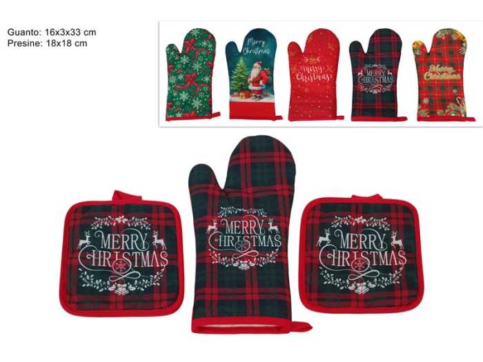 GUANTO FORNO+2 PRESINE XMAS