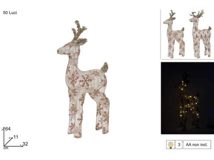 RENNA RET.60CM CHAMPAGNE LED