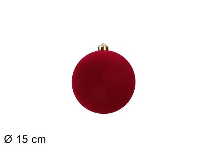 PALLA 15CM BORDEAUX FLOCCATA
