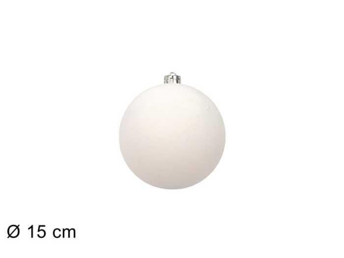 PALLA 15CM BIANCA FLOCCATA