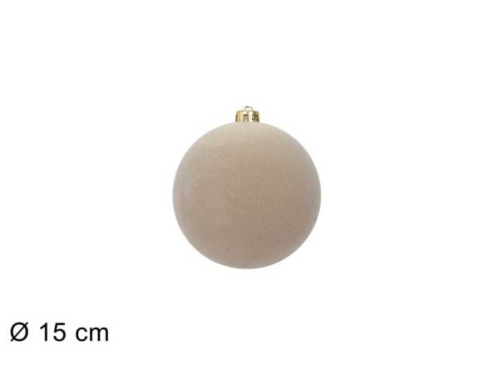 PALLA 15CM BEIGE FLOCCATA
