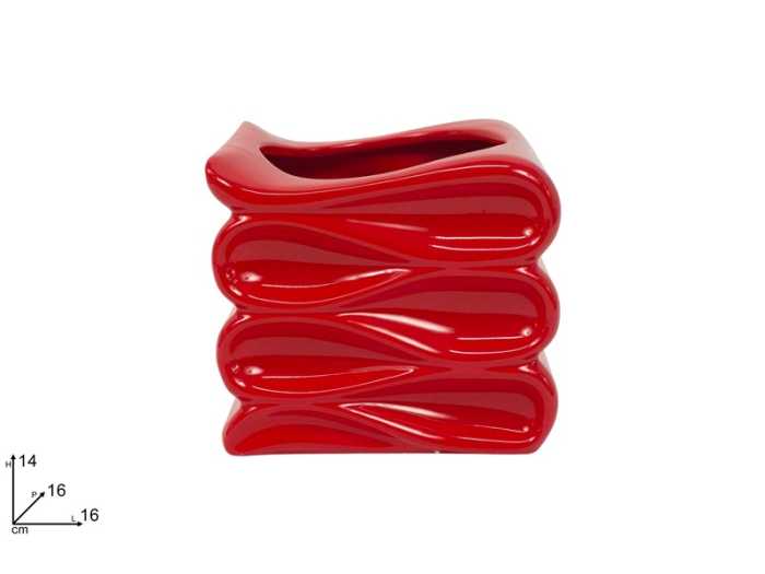 VASO CERAMICA ROSSO