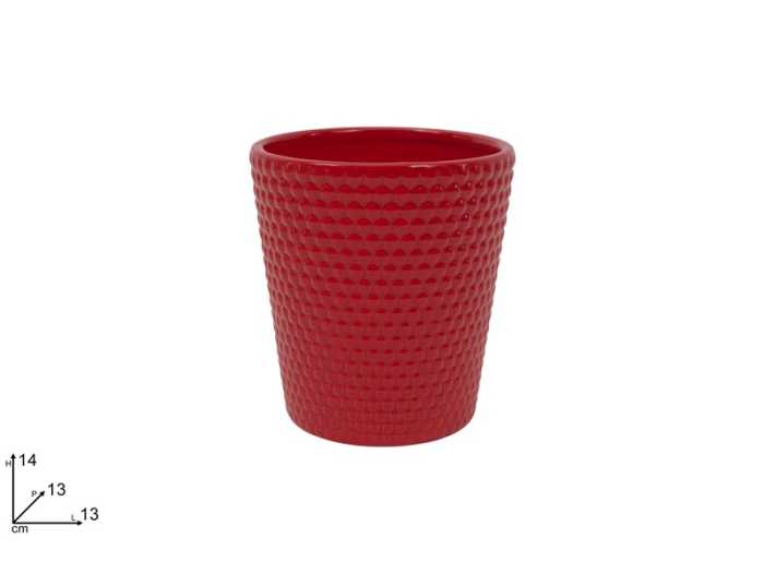 VASO BOLLE ROSSO CERAMICA