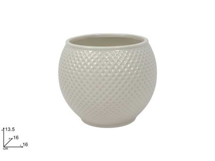 VASO BOMBATO BIANCO CERAMICA