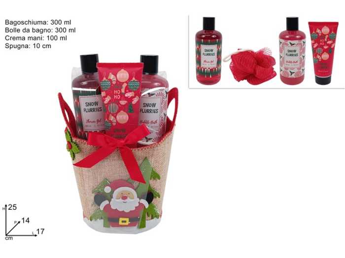 CESTINO REGALO C/SET BAGNO
