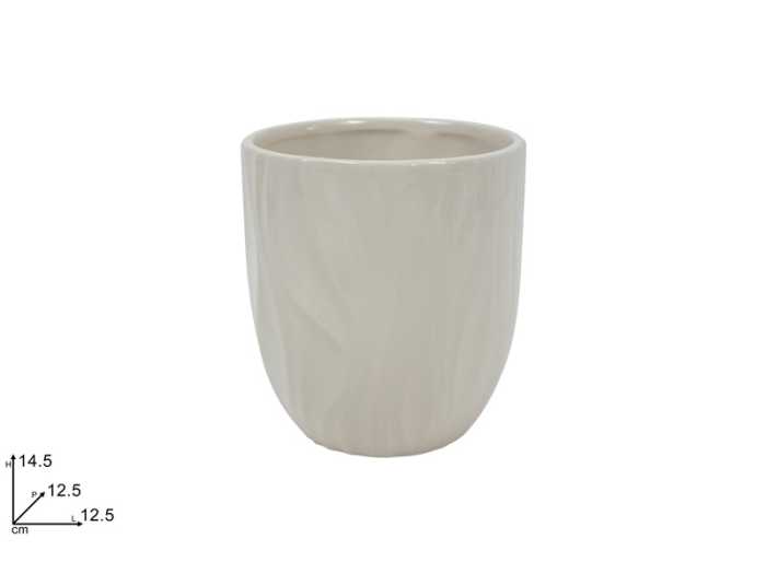 VASO ONDULATO BIANCO CERAMICA