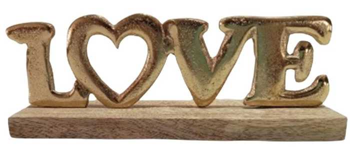 SCRITTA LOVE ORO 23X5XH8,5