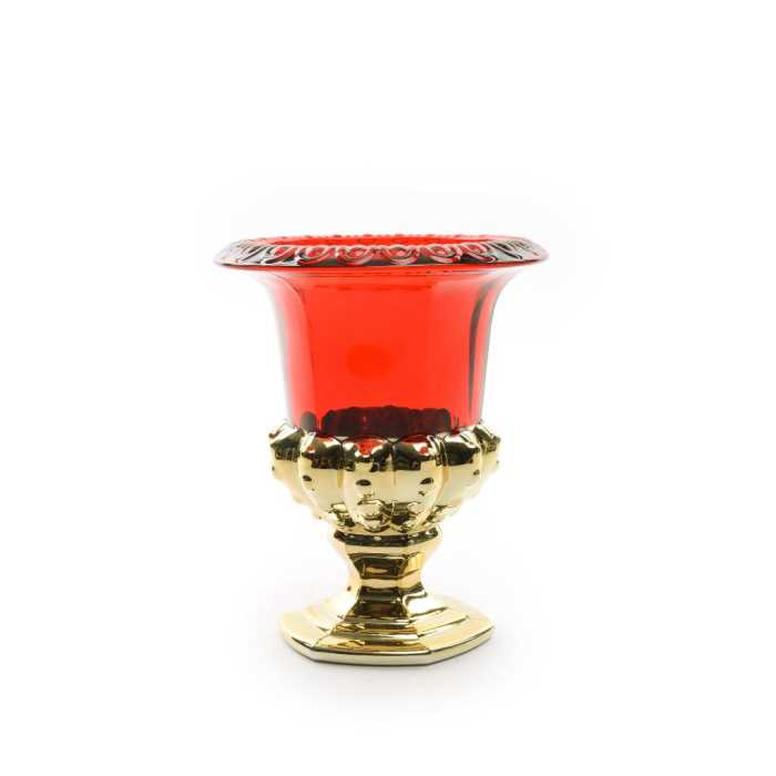 COPPA ORO ROSSA 17XH22CM