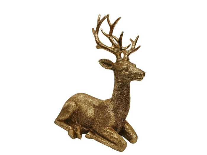 RENNA FOGLIA ORO 26X16XH32,5CM