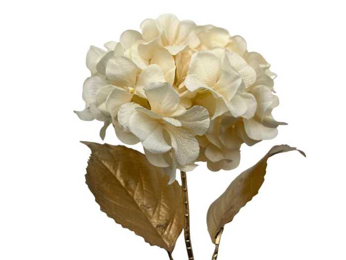 ORTENSIA AVORIO DORATO H65CM
