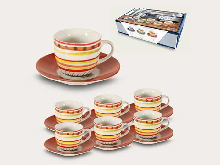 APULIA S/6 TAZZE CAFFE+PIATTO