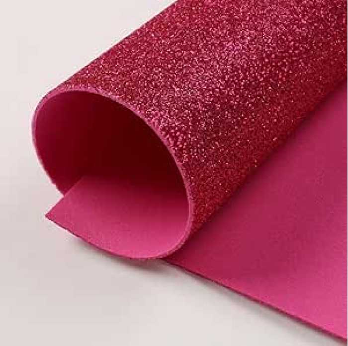 FOGLI EVA FUXIA GLITTER 40X60