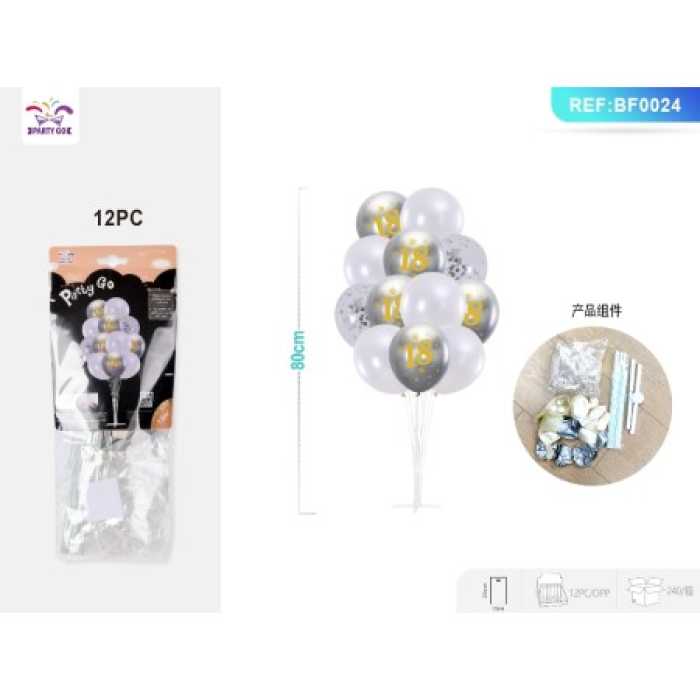 SET PALLONCINO 18 ARGENTO