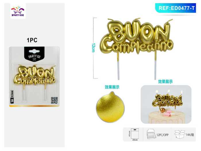 CANDELA DORATA H.BIRTHDAY