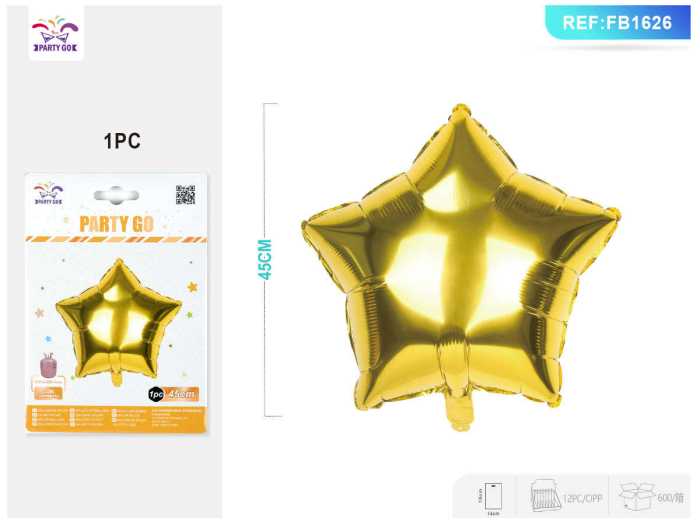 MYLAR STELLA ORO 45CM