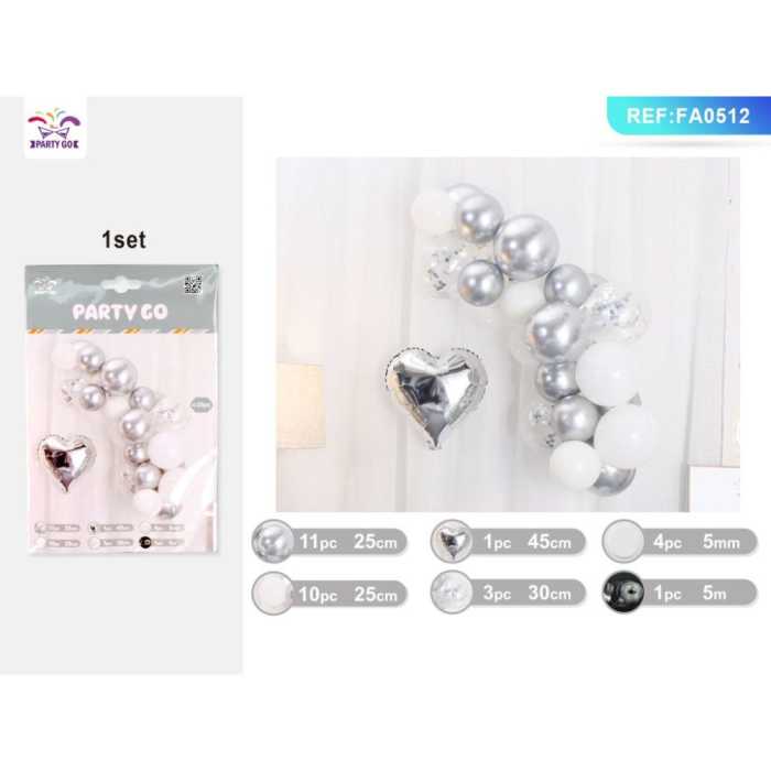 SET PALL.CUORE ARGENTO 31PZ