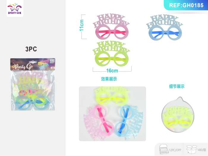 OCCHIALI LUMIN.HAPPY BIRTHDAY