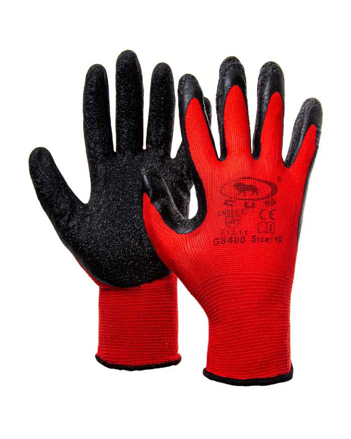 GUANTI TG.9 SPALM.ROSSO LATTIC