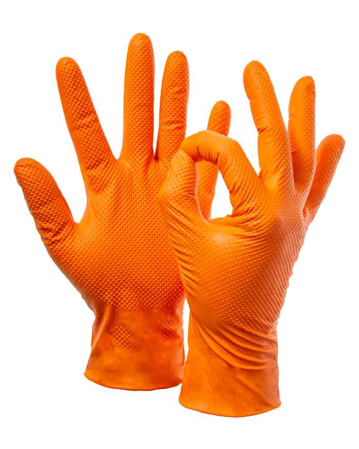 GUANTI NITRILE TG.L ARANCIONE